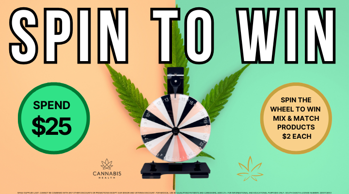 Spin to Win | Spend $25 Spin the Wheel to Win Mix & Match Products $2 Each